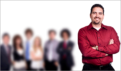 Supervisor Standing by People